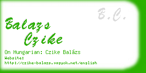 balazs czike business card